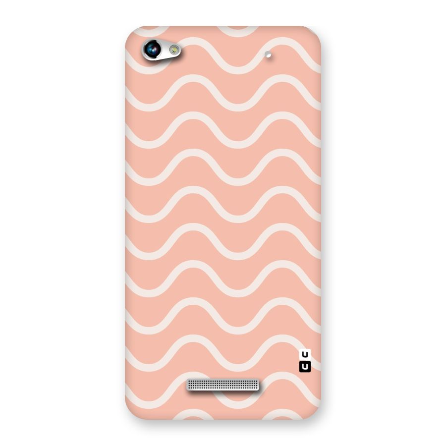 Pastel Peach Waves Back Case for Micromax Hue 2
