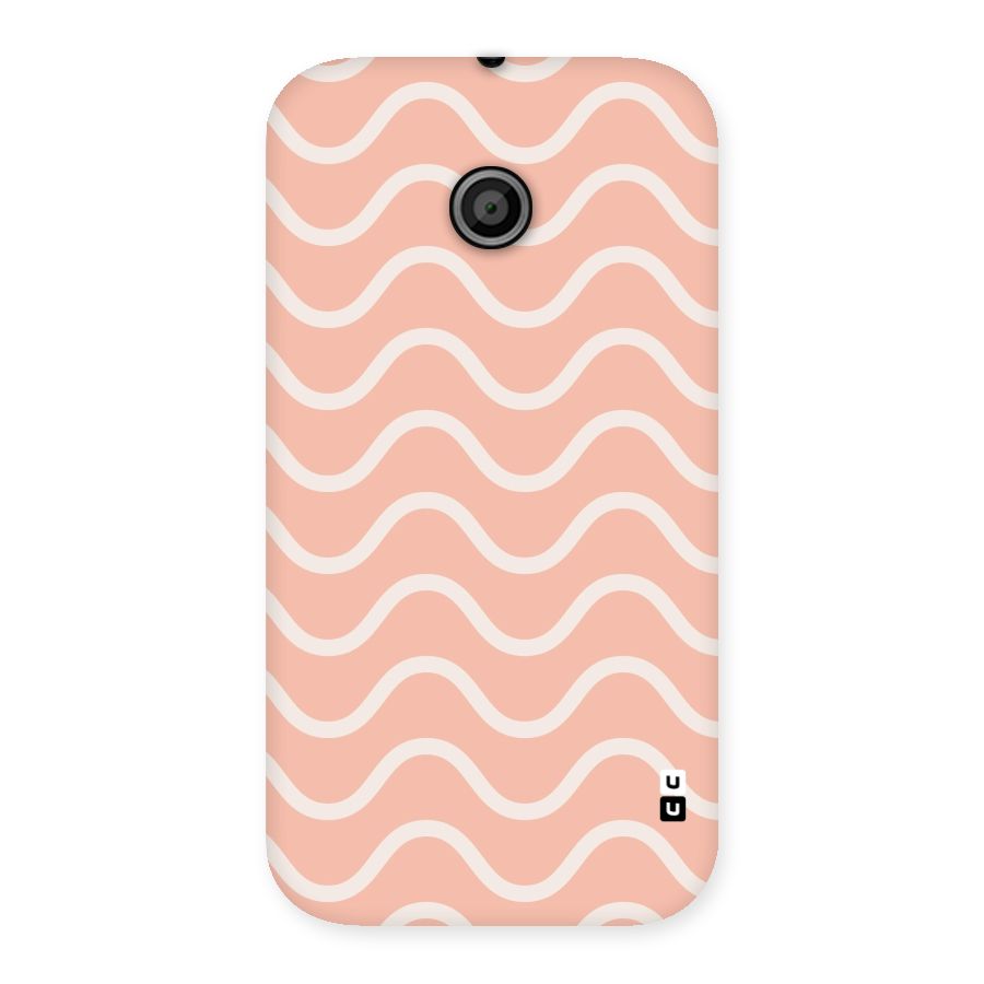 Pastel Peach Waves Back Case for Moto E
