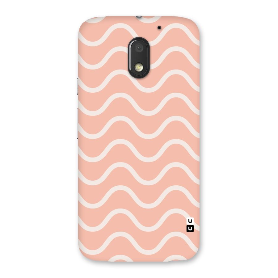 Pastel Peach Waves Back Case for Moto E3 Power