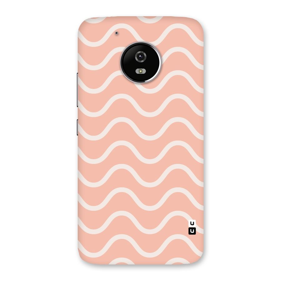 Pastel Peach Waves Back Case for Moto G5