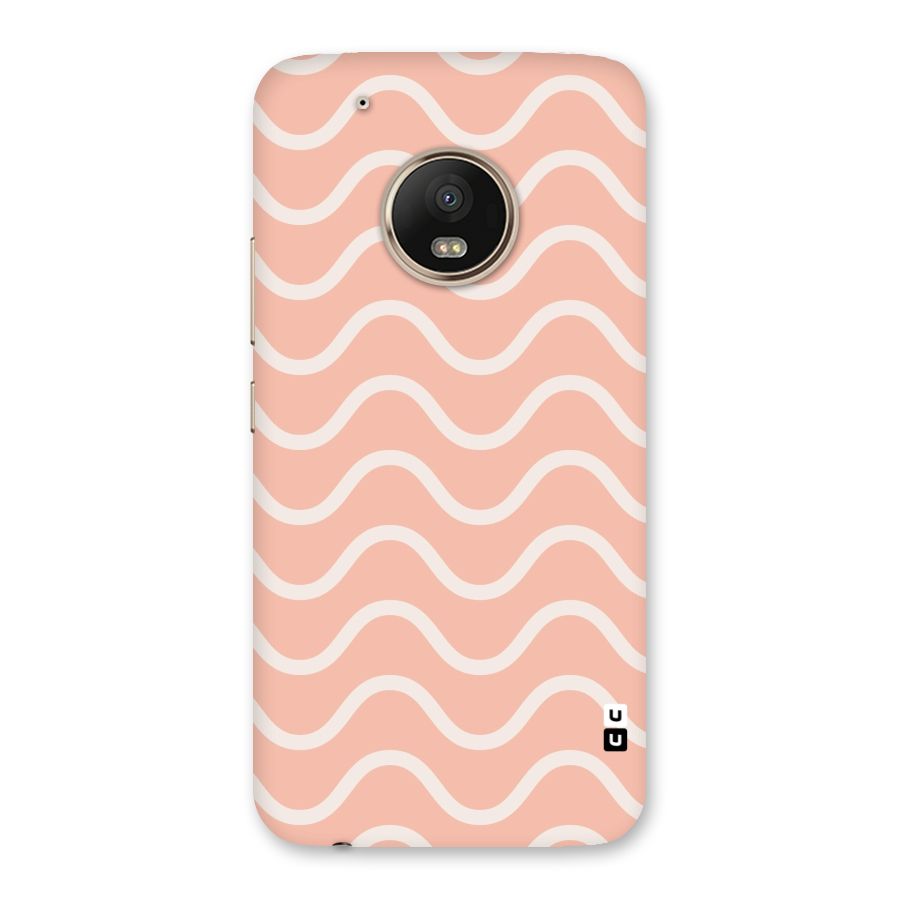 Pastel Peach Waves Back Case for Moto G5 Plus