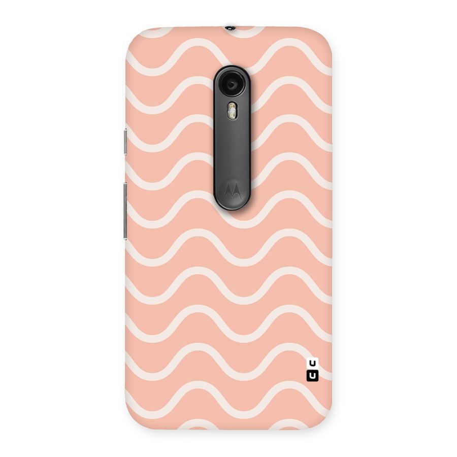 Pastel Peach Waves Back Case for Moto G Turbo