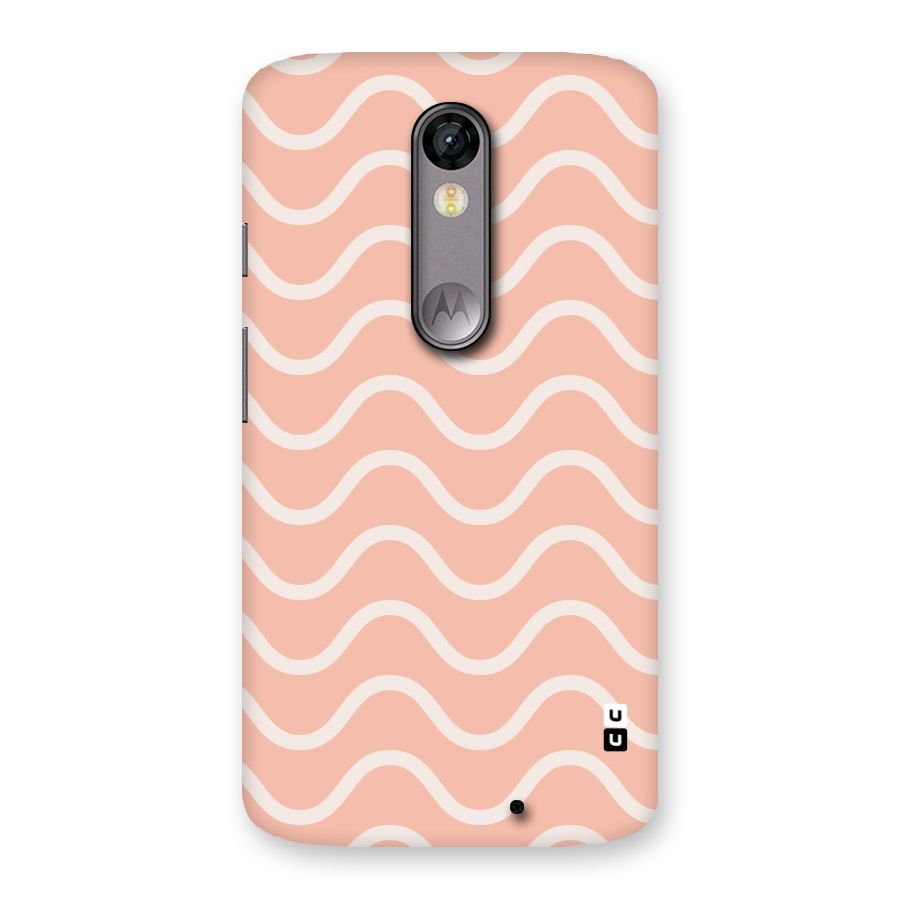 Pastel Peach Waves Back Case for Moto X Force