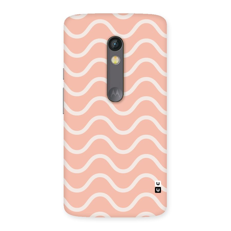 Pastel Peach Waves Back Case for Moto X Play