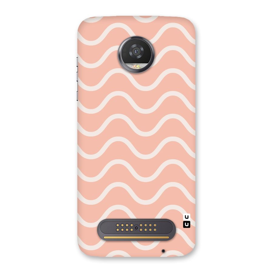 Pastel Peach Waves Back Case for Moto Z2 Play