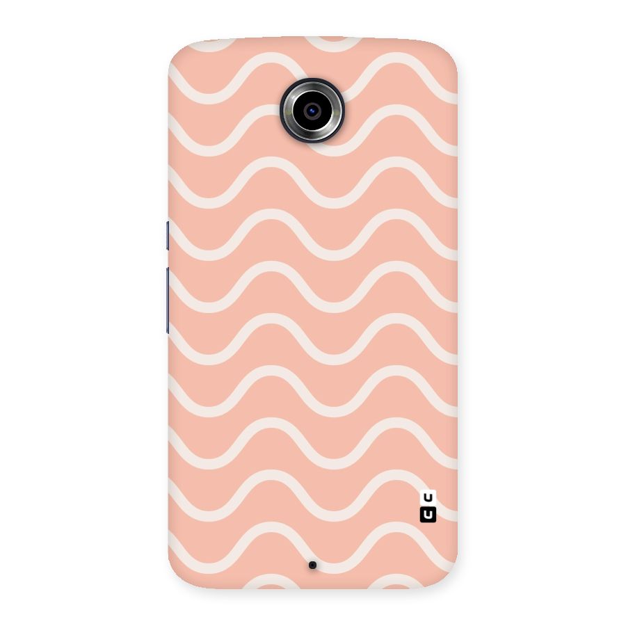 Pastel Peach Waves Back Case for Nexsus 6