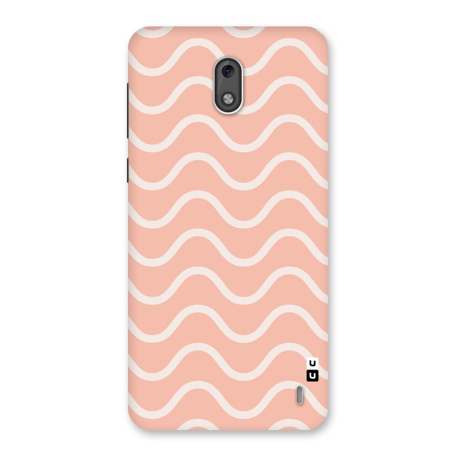 Pastel Peach Waves Back Case for Nokia 2