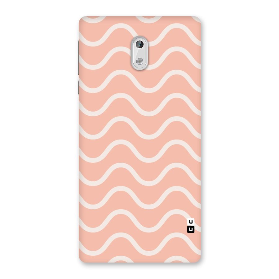 Pastel Peach Waves Back Case for Nokia 3