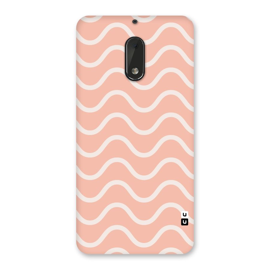 Pastel Peach Waves Back Case for Nokia 6