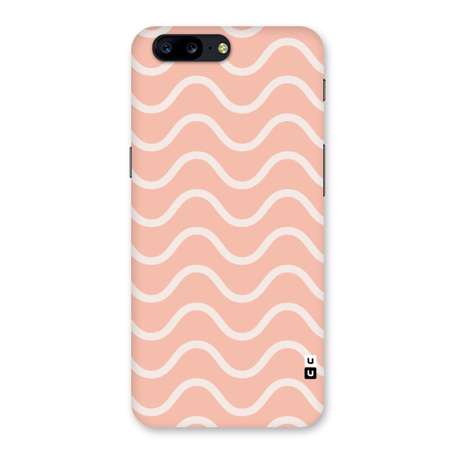 Pastel Peach Waves Back Case for OnePlus 5