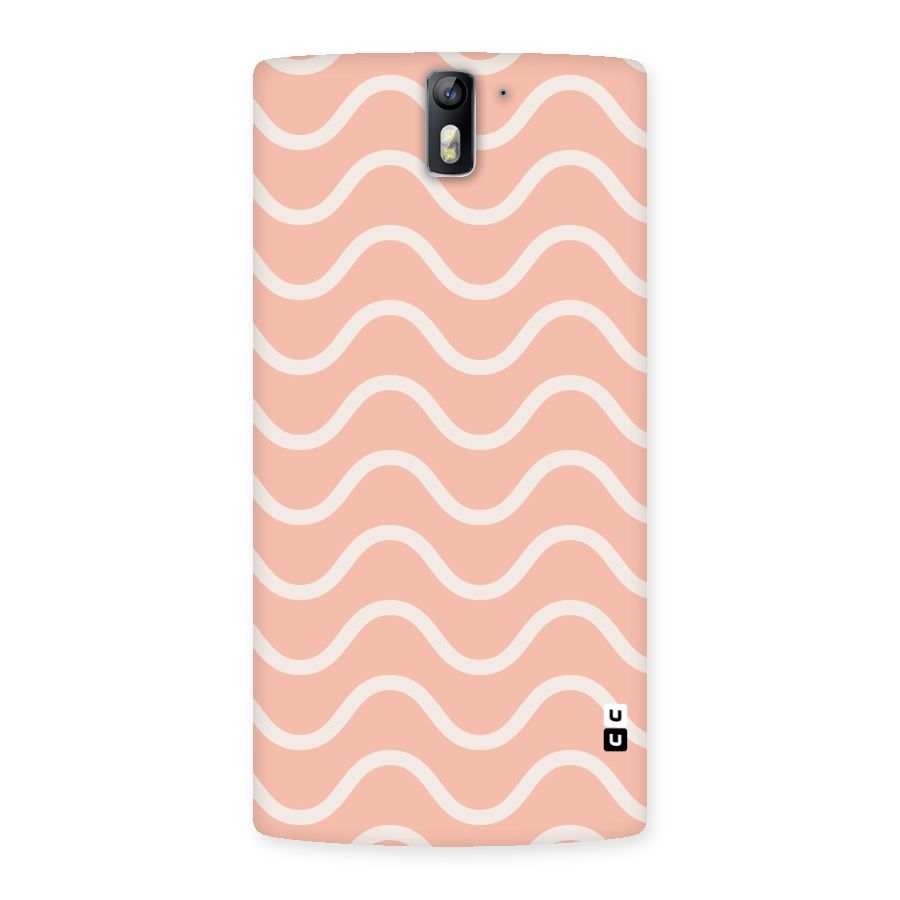 Pastel Peach Waves Back Case for One Plus One