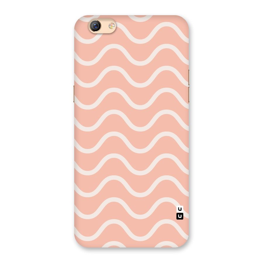 Pastel Peach Waves Back Case for Oppo F3 Plus