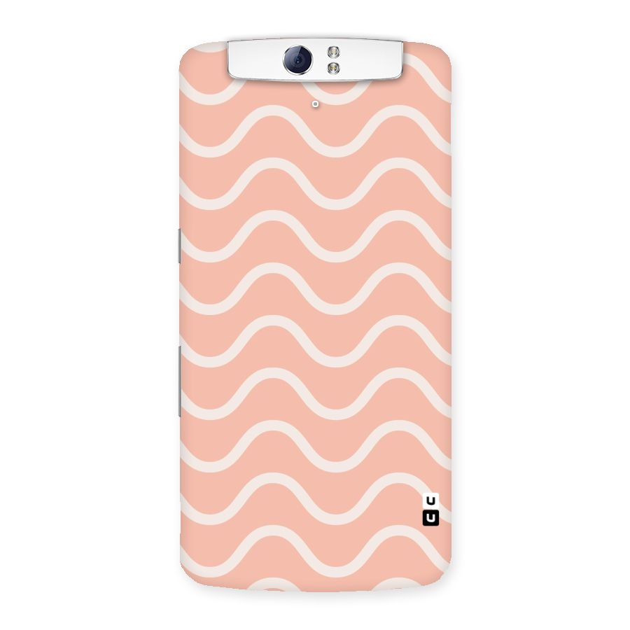Pastel Peach Waves Back Case for Oppo N1