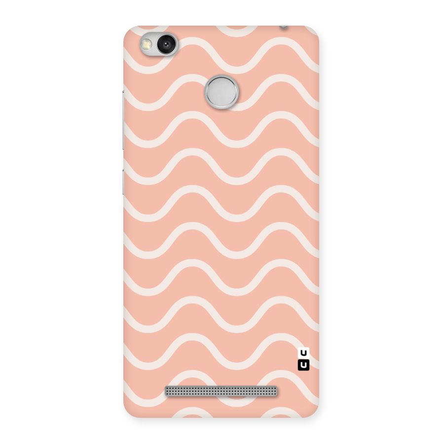 Pastel Peach Waves Back Case for Redmi 3S Prime