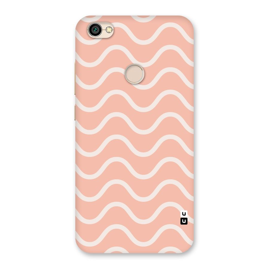 Pastel Peach Waves Back Case for Redmi Y1 2017