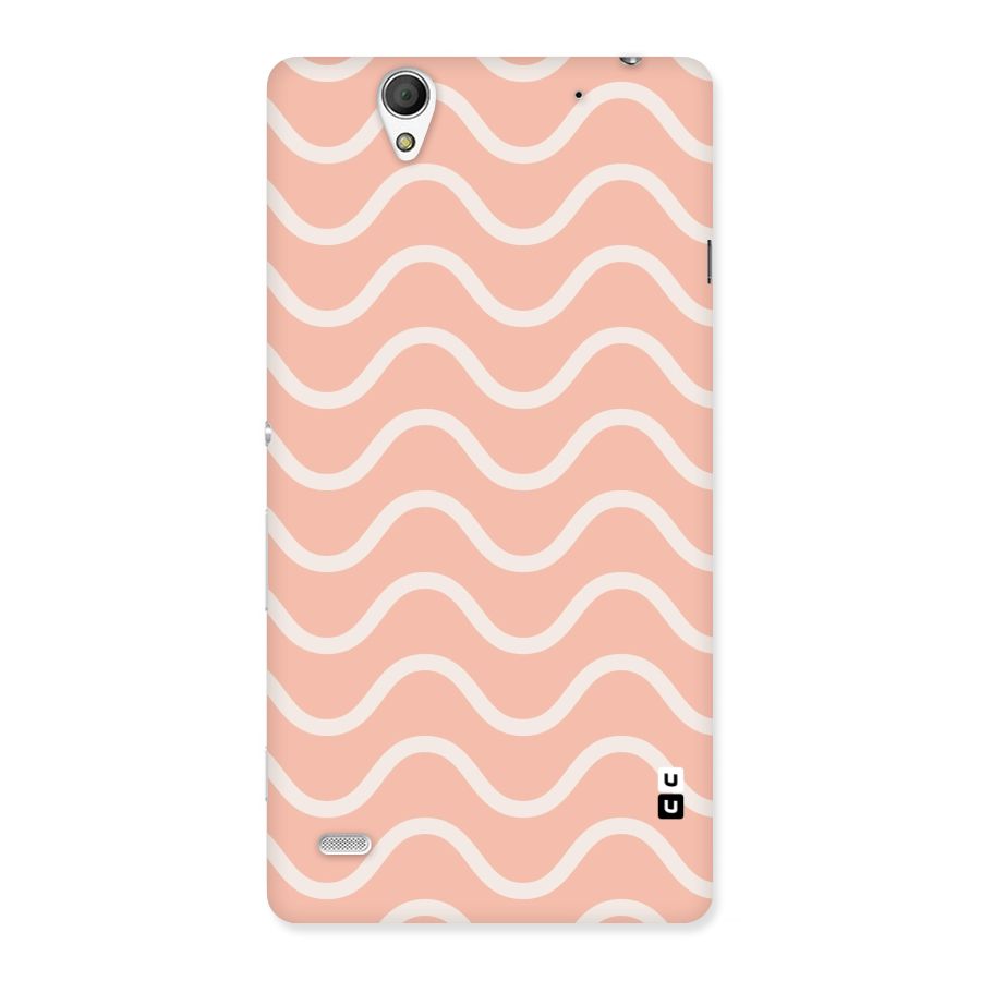 Pastel Peach Waves Back Case for Sony Xperia C4