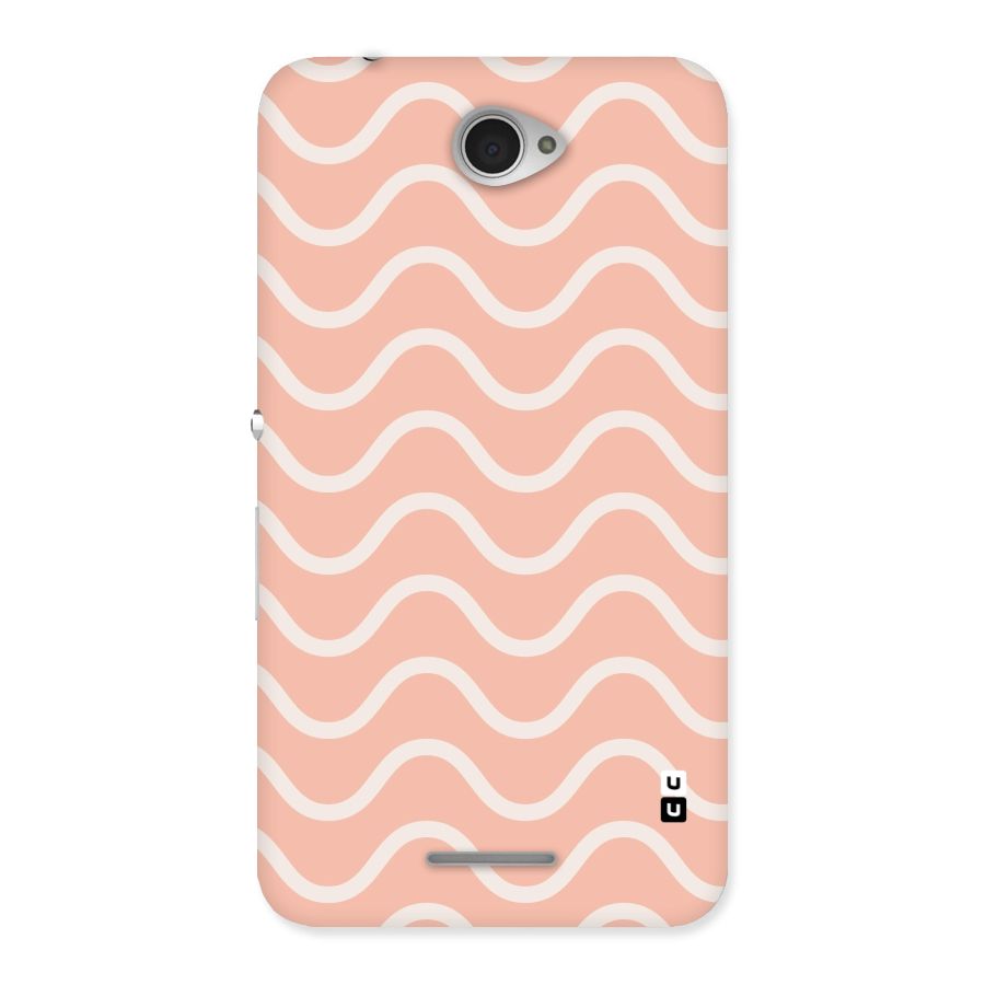 Pastel Peach Waves Back Case for Sony Xperia E4