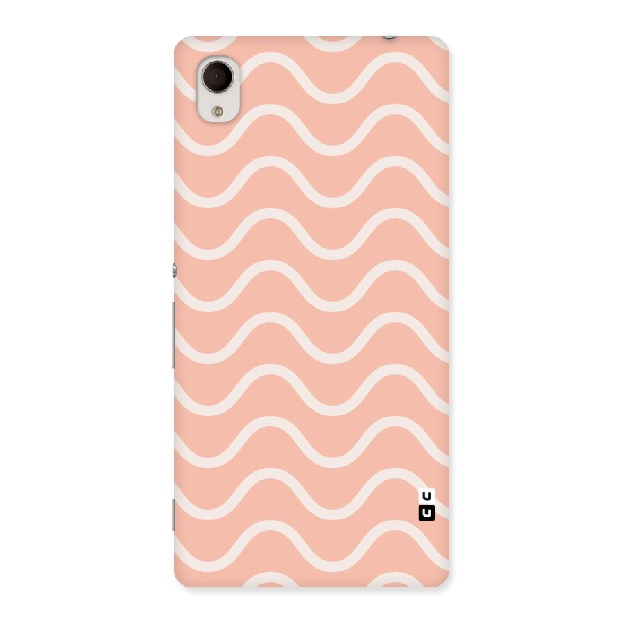Pastel Peach Waves Back Case for Sony Xperia M4