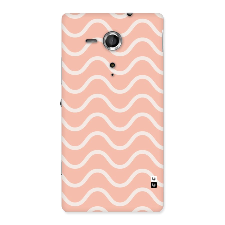 Pastel Peach Waves Back Case for Sony Xperia SP