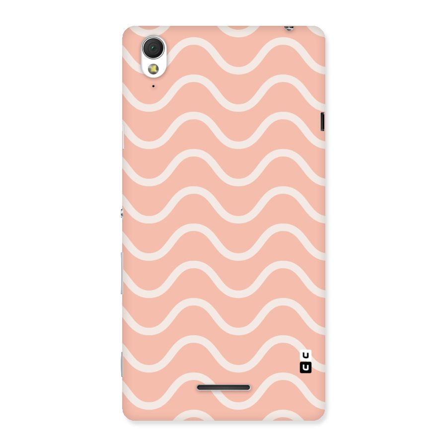 Pastel Peach Waves Back Case for Sony Xperia T3