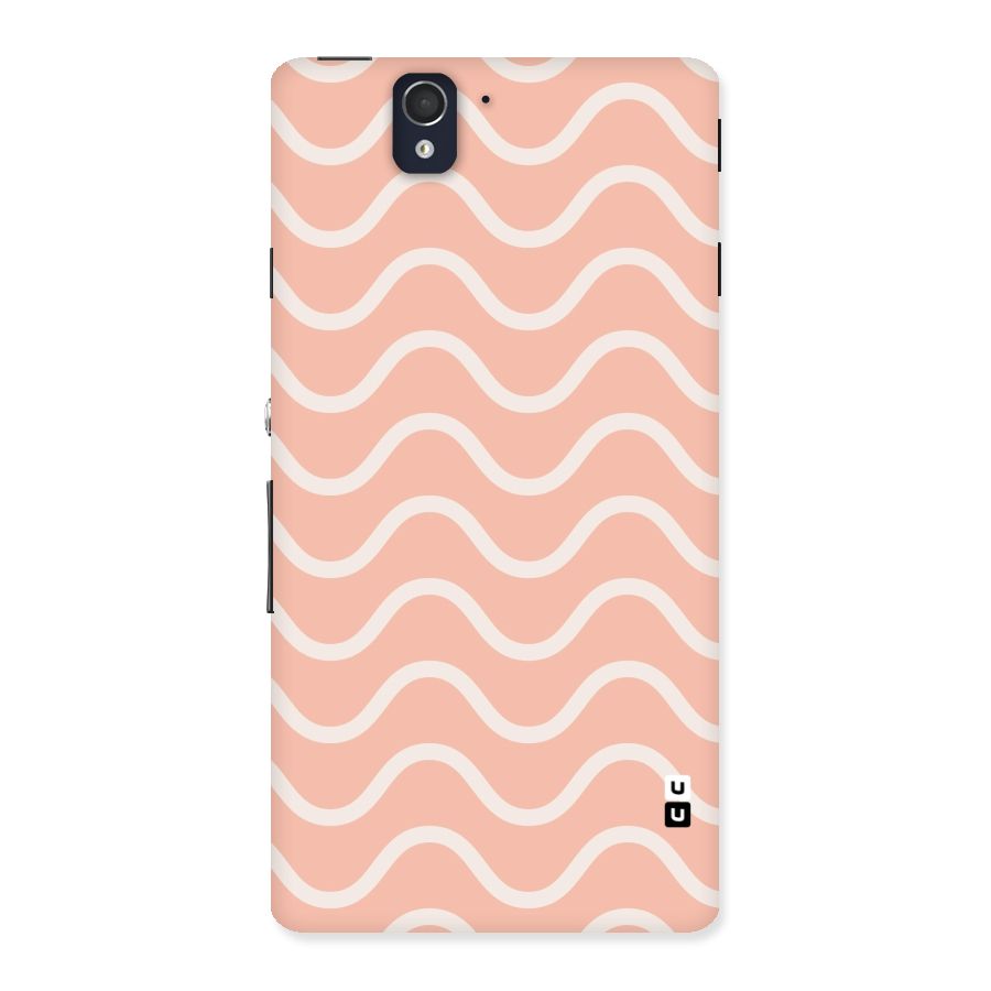 Pastel Peach Waves Back Case for Sony Xperia Z