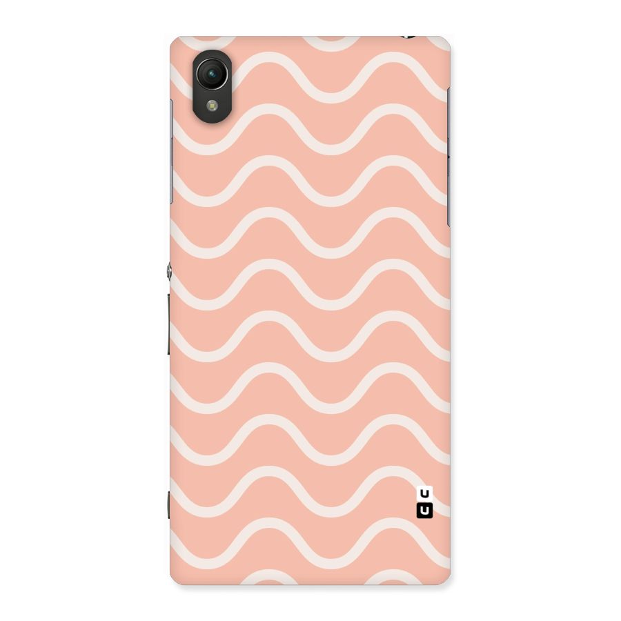 Pastel Peach Waves Back Case for Sony Xperia Z1