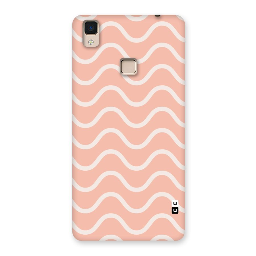 Pastel Peach Waves Back Case for V3 Max