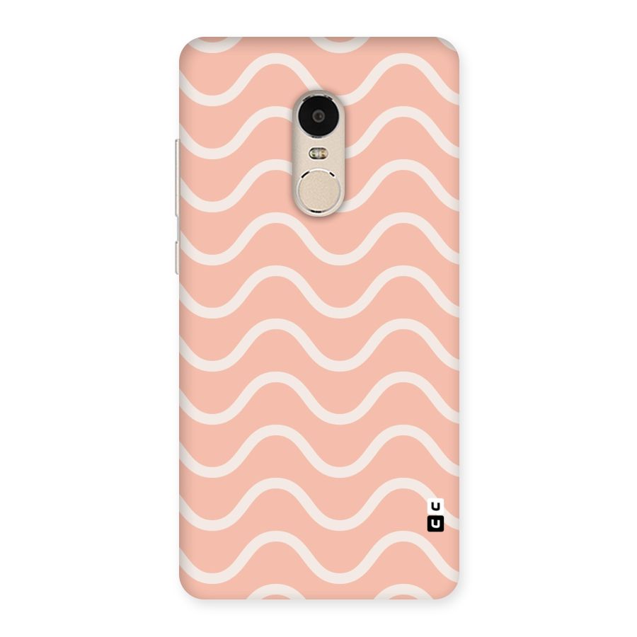 Pastel Peach Waves Back Case for Xiaomi Redmi Note 4