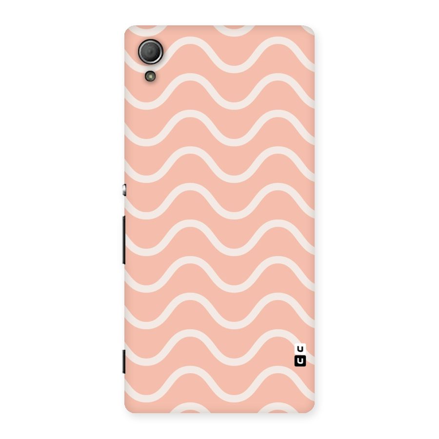 Pastel Peach Waves Back Case for Xperia Z3 Plus
