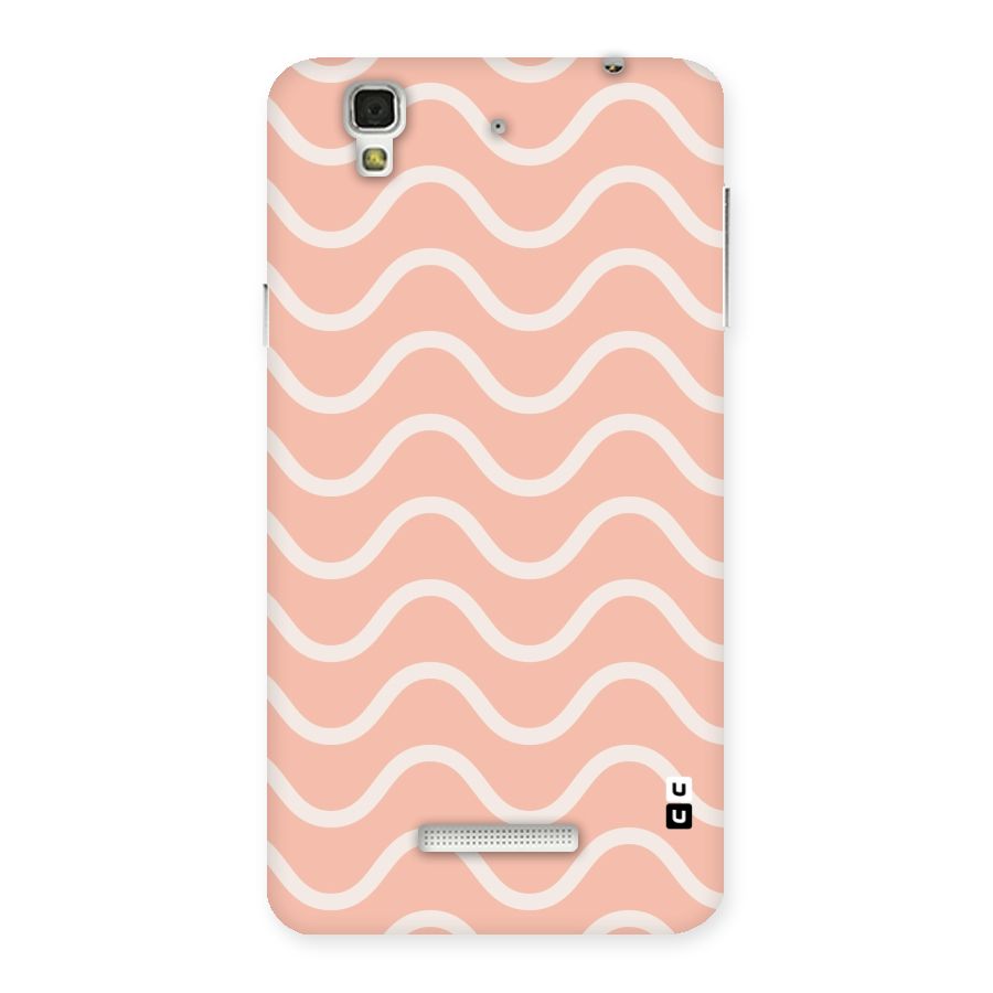 Pastel Peach Waves Back Case for Yu Yureka