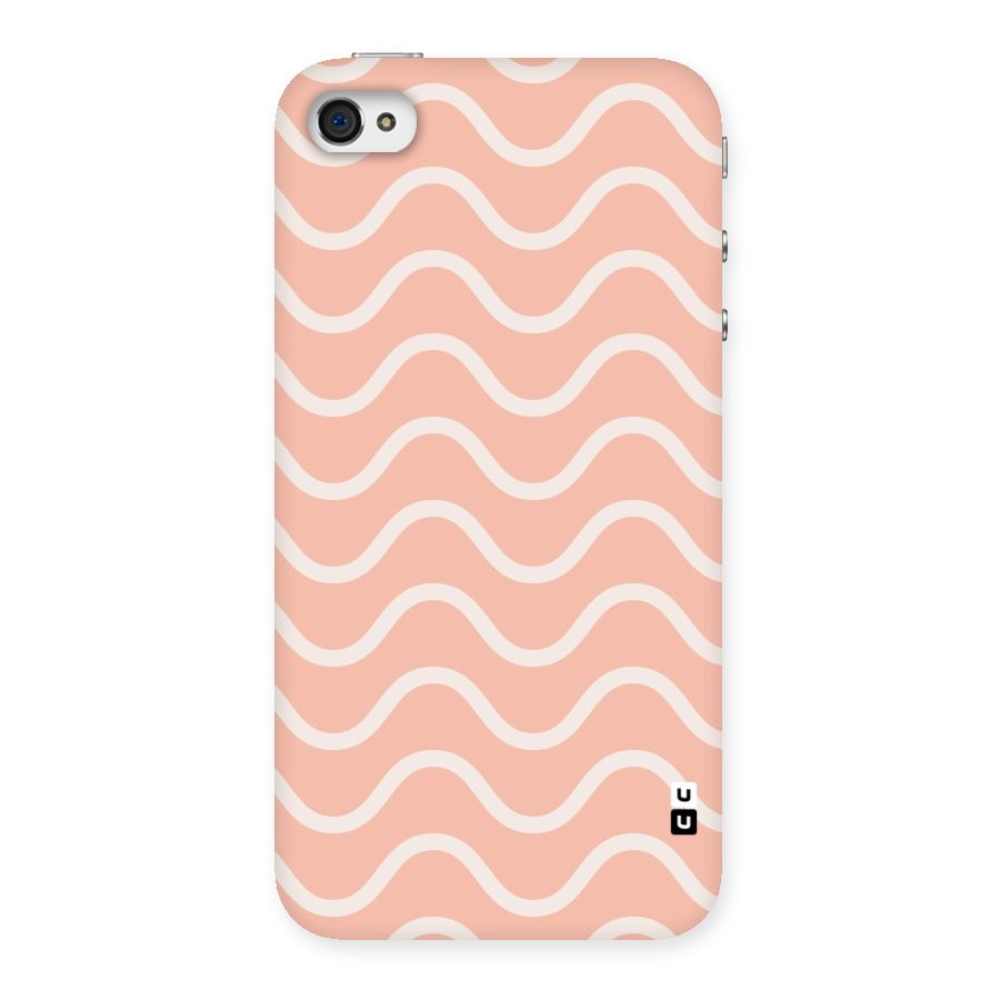 Pastel Peach Waves Back Case for iPhone 4 4s