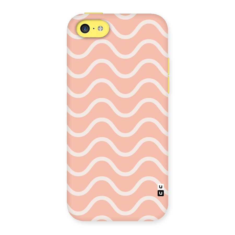 Pastel Peach Waves Back Case for iPhone 5C