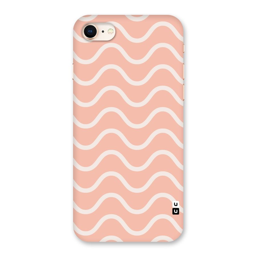 Pastel Peach Waves Back Case for iPhone 8