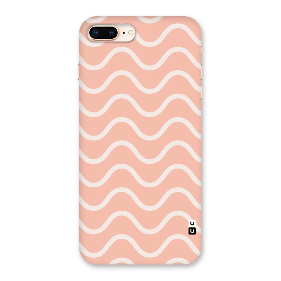 Pastel Peach Waves Back Case for iPhone 8 Plus