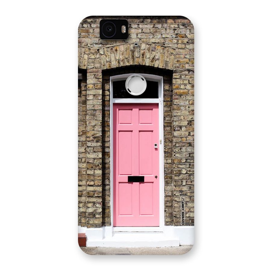 Pastel Pink Door Back Case for Google Nexus-6P