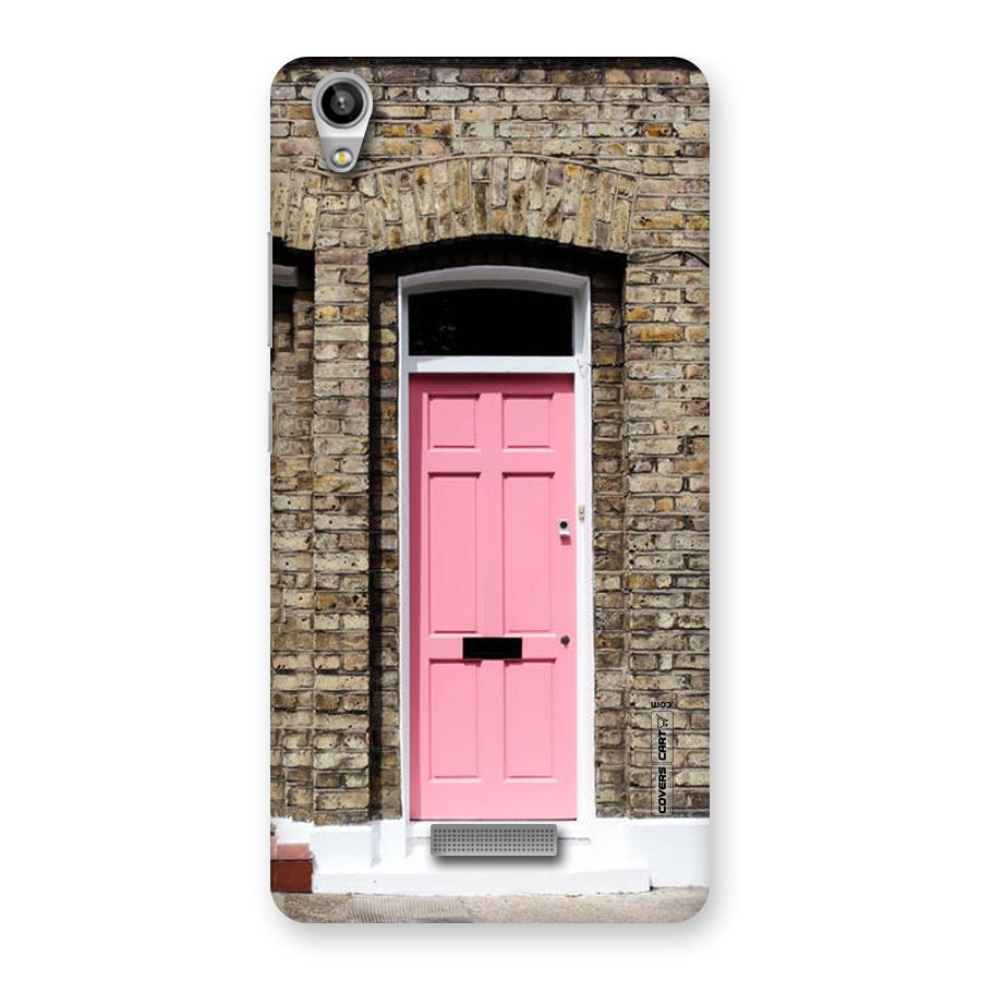 Pastel Pink Door Back Case for Lava-Pixel-V1