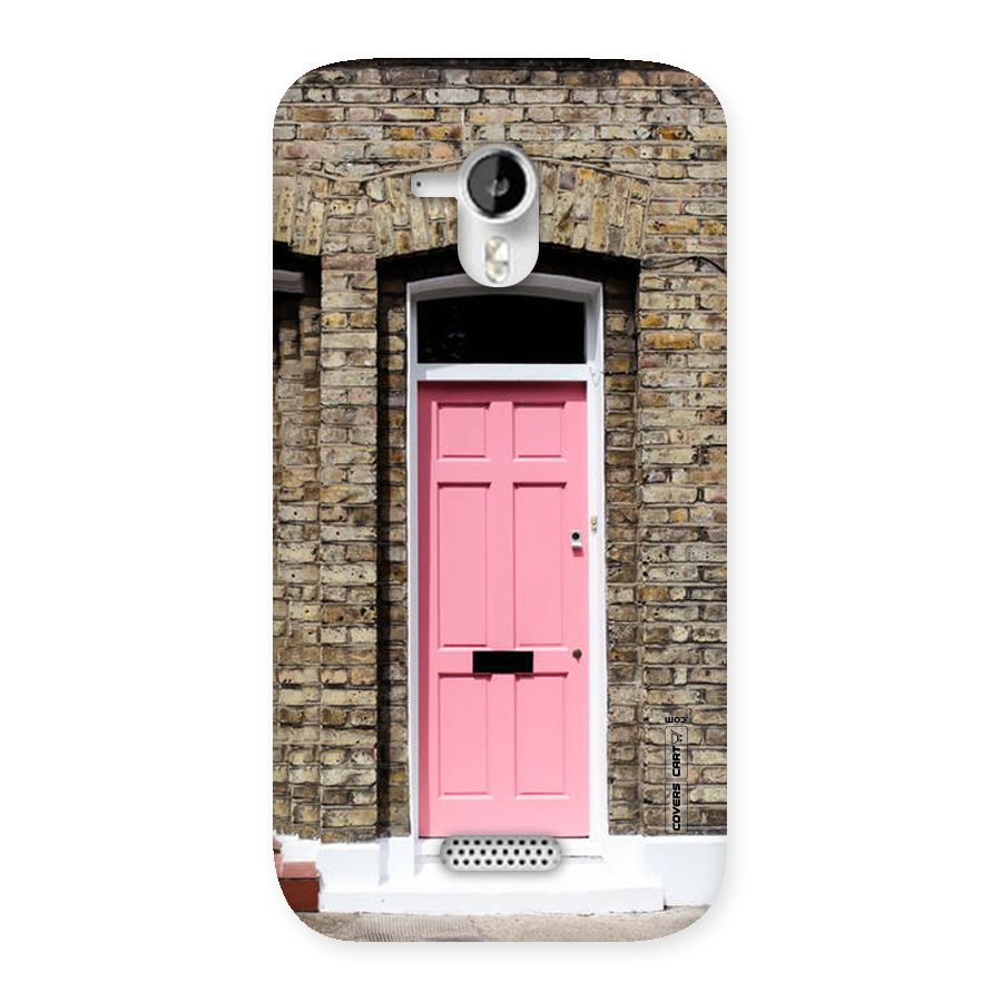 Pastel Pink Door Back Case for Micromax Canvas HD A116