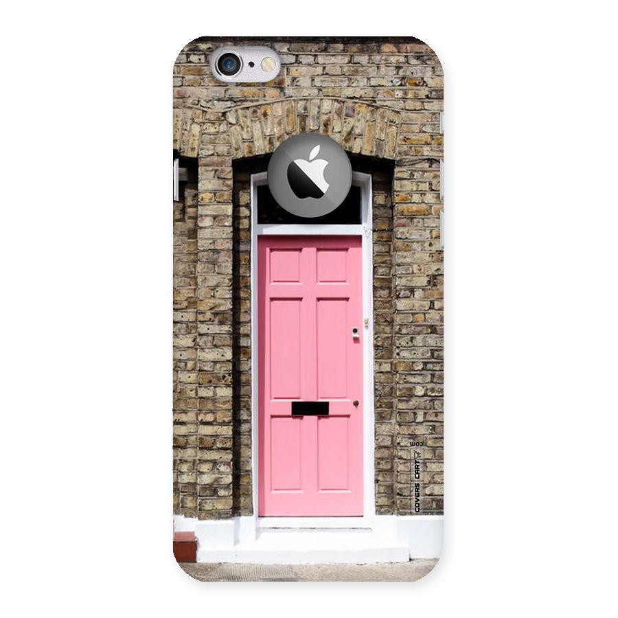 Pastel Pink Door Back Case for iPhone 6 Logo Cut