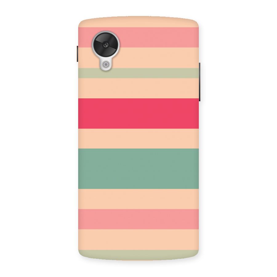 Pastel Stripes Vintage Back Case for Google Nexsus 5