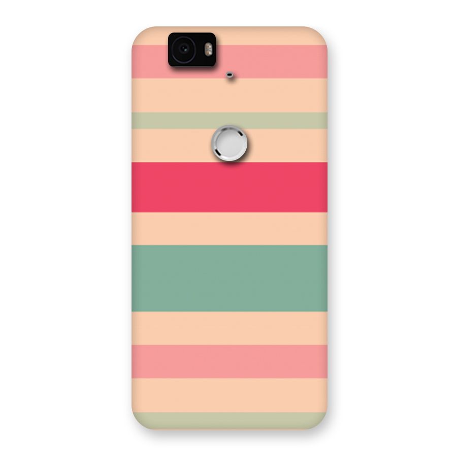 Pastel Stripes Vintage Back Case for Google Nexus-6P