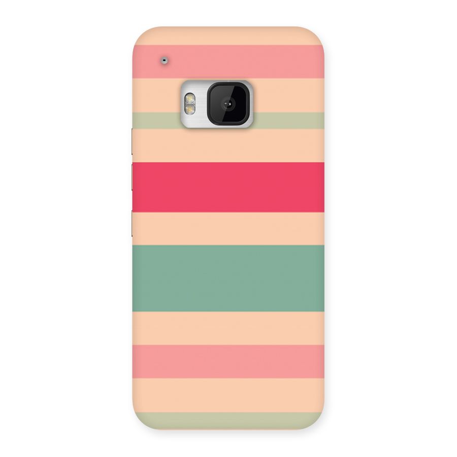 Pastel Stripes Vintage Back Case for HTC One M9