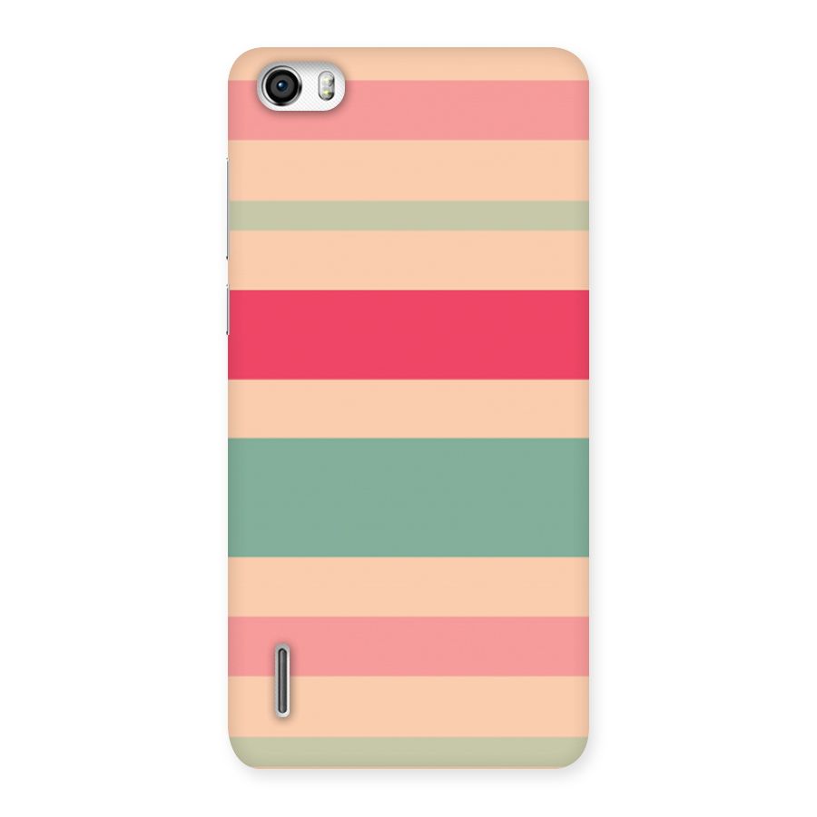 Pastel Stripes Vintage Back Case for Honor 6