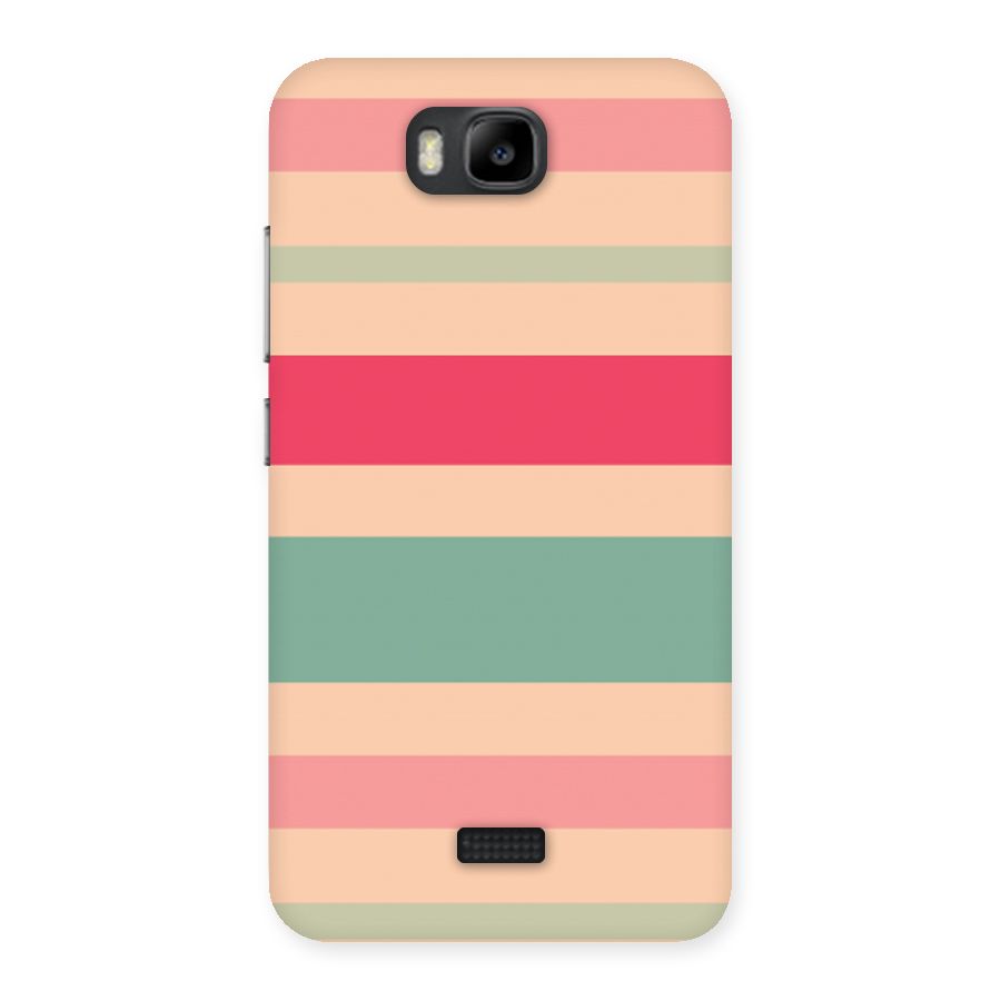 Pastel Stripes Vintage Back Case for Honor Bee