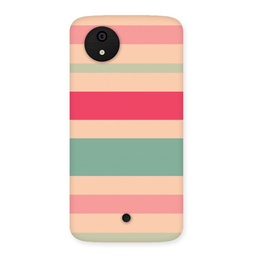 Pastel Stripes Vintage Back Case for Micromax Canvas A1