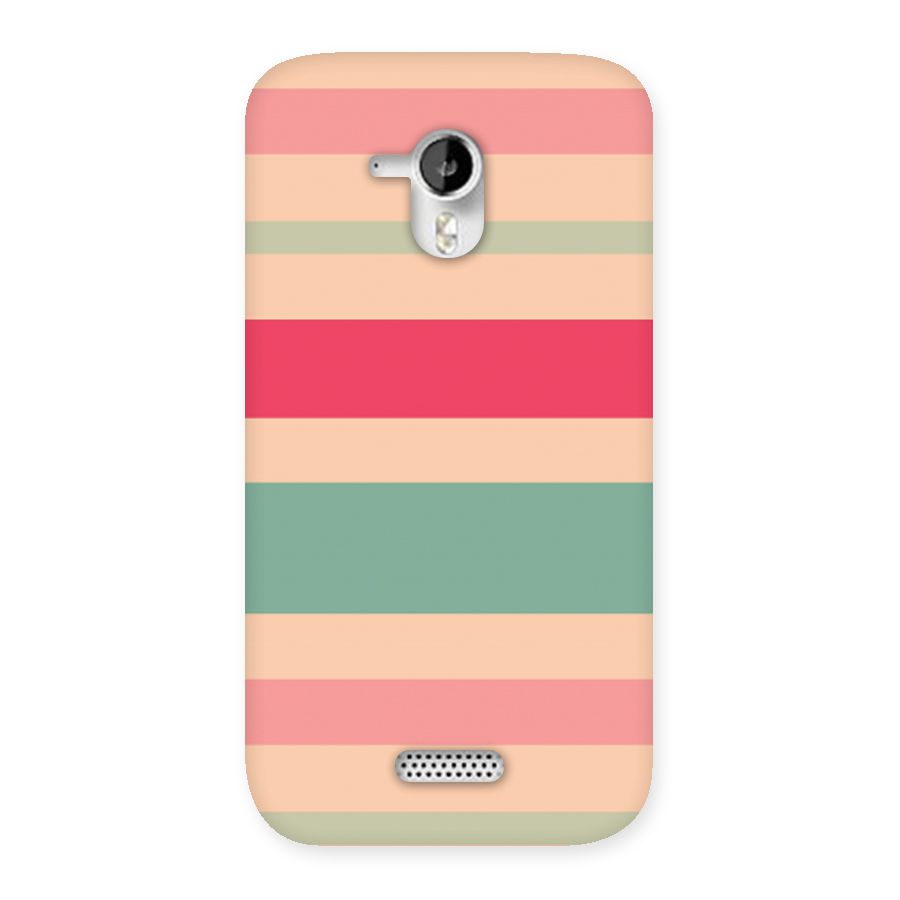 Pastel Stripes Vintage Back Case for Micromax Canvas HD A116