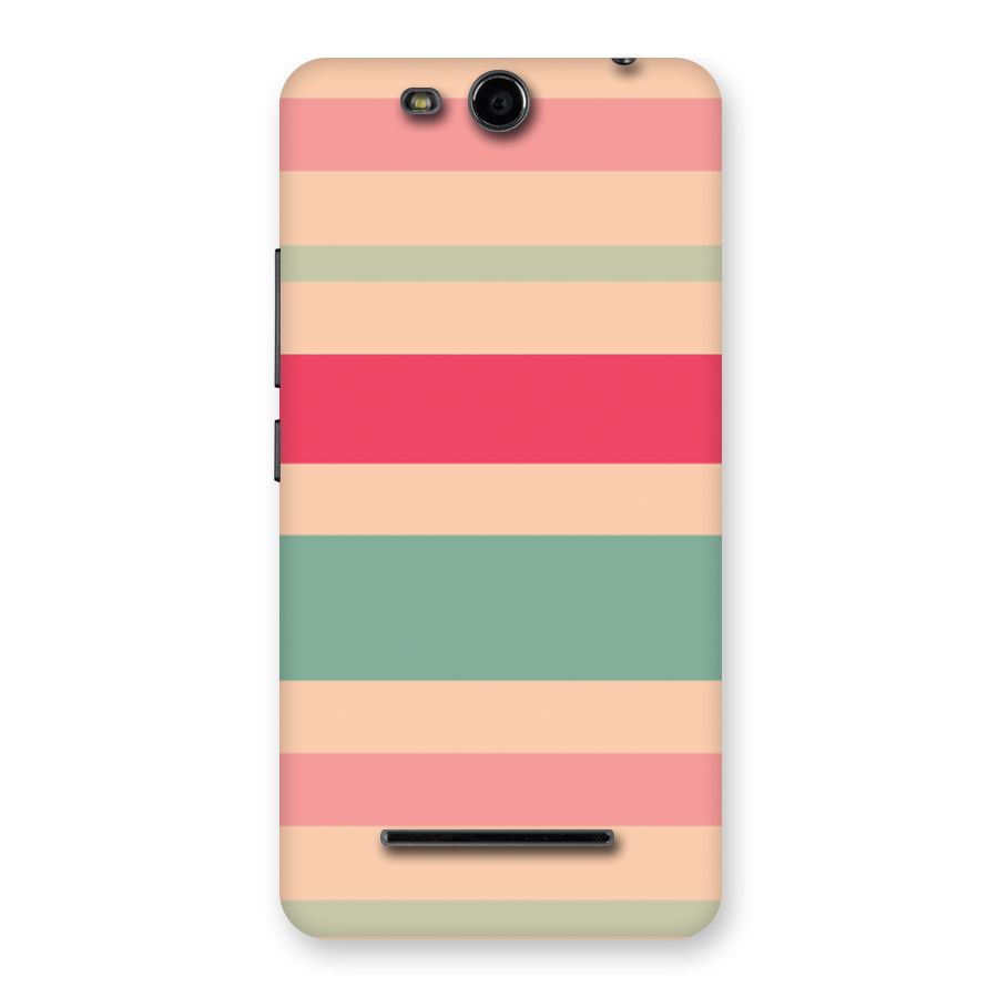 Pastel Stripes Vintage Back Case for Micromax Canvas Juice 3 Q392