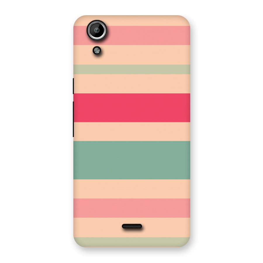 Pastel Stripes Vintage Back Case for Micromax Canvas Selfie Lens Q345