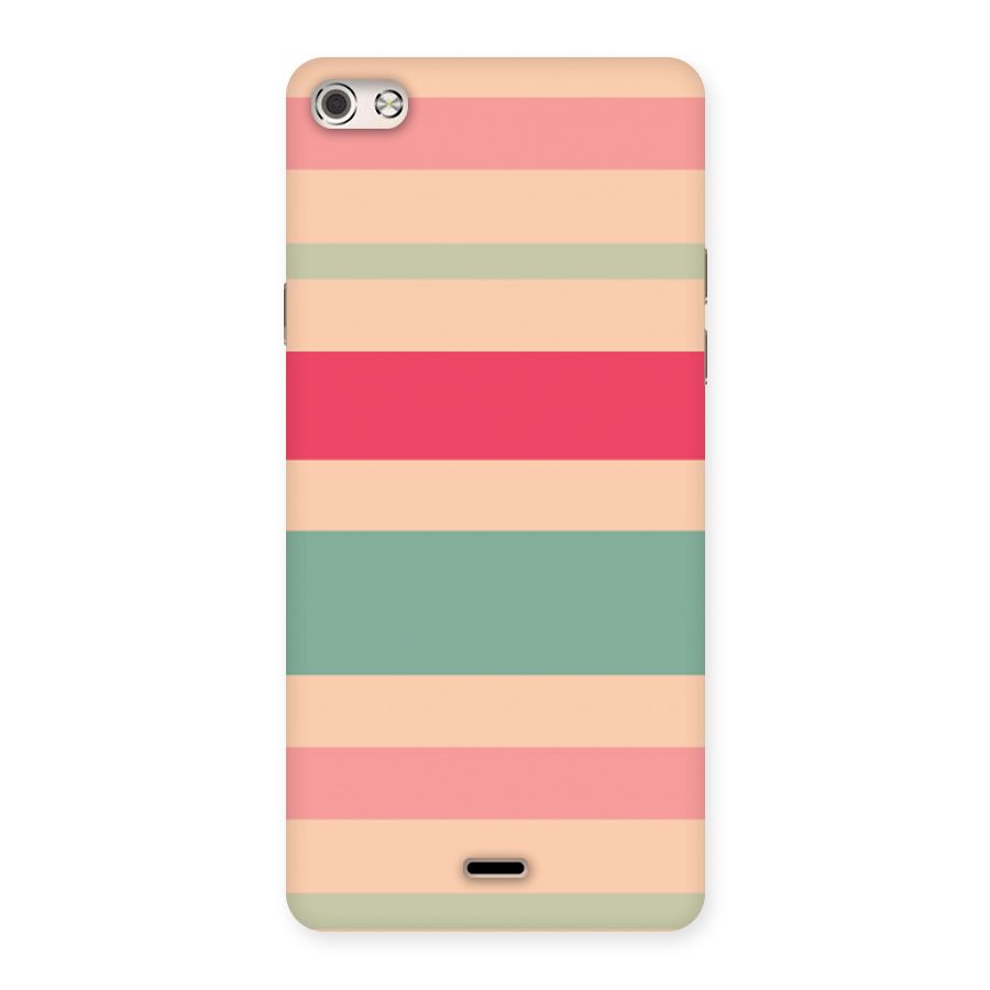 Pastel Stripes Vintage Back Case for Micromax Canvas Silver 5