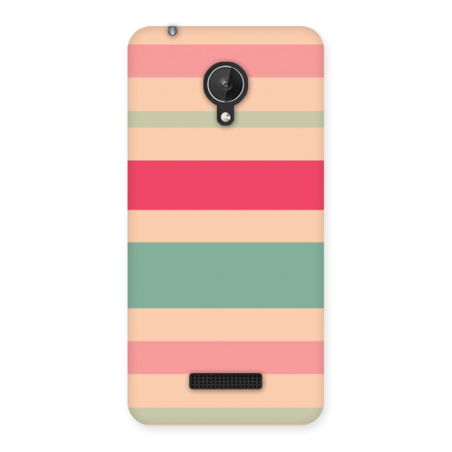 Pastel Stripes Vintage Back Case for Micromax Canvas Spark Q380