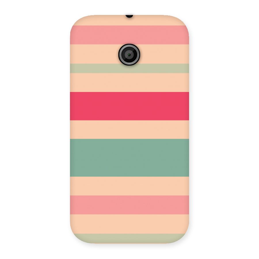 Pastel Stripes Vintage Back Case for Moto E